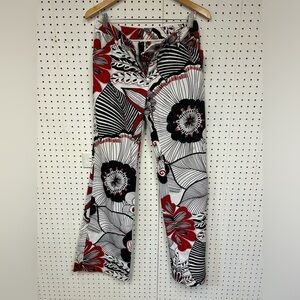 Dolce & Gabbana Floral Print Wide Leg Jeans